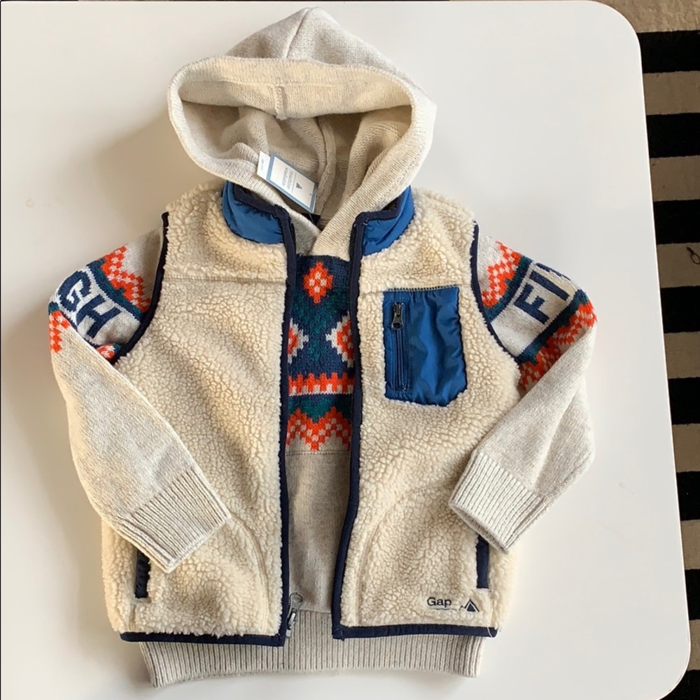 Gap Fleece Vest and Sweater